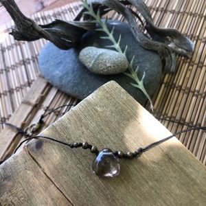 hand made smoky quartz necklace